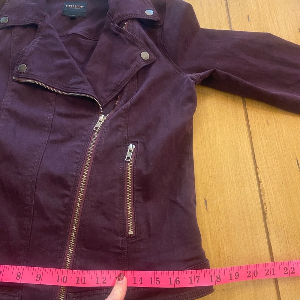 Liverpool Women’s Purple Denim Jean Jacket Size S great condition - Picture 10 of 13